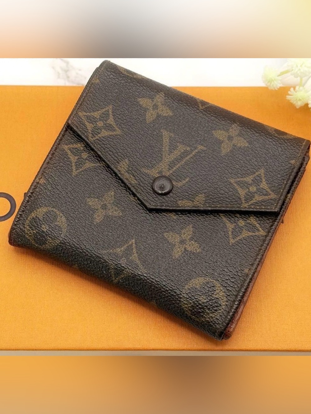 Louis Vuitton Monogram Compact Card Holder Wallet - Dark Brown